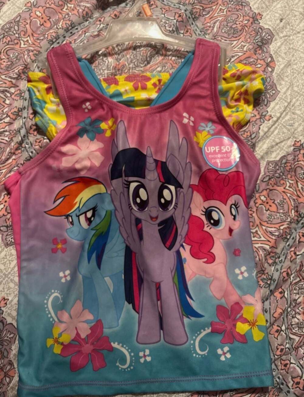 My Little Pony Girls' 2-Piece Tankini Swimsuit UPF 50+